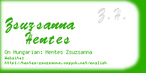 zsuzsanna hentes business card